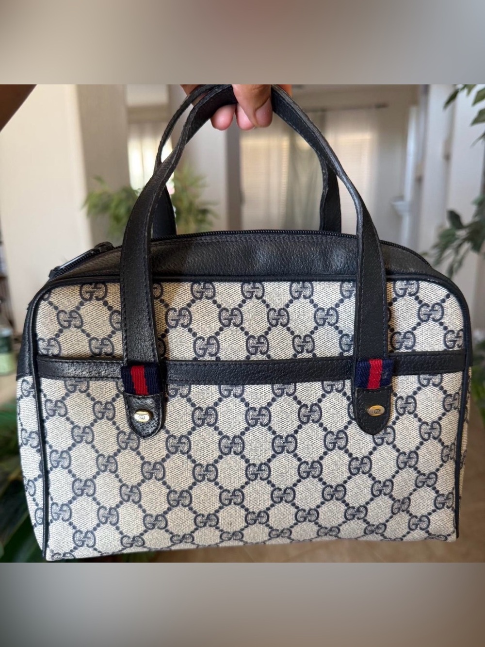 Gucci GG Supreme Monogram Top Handle Bag